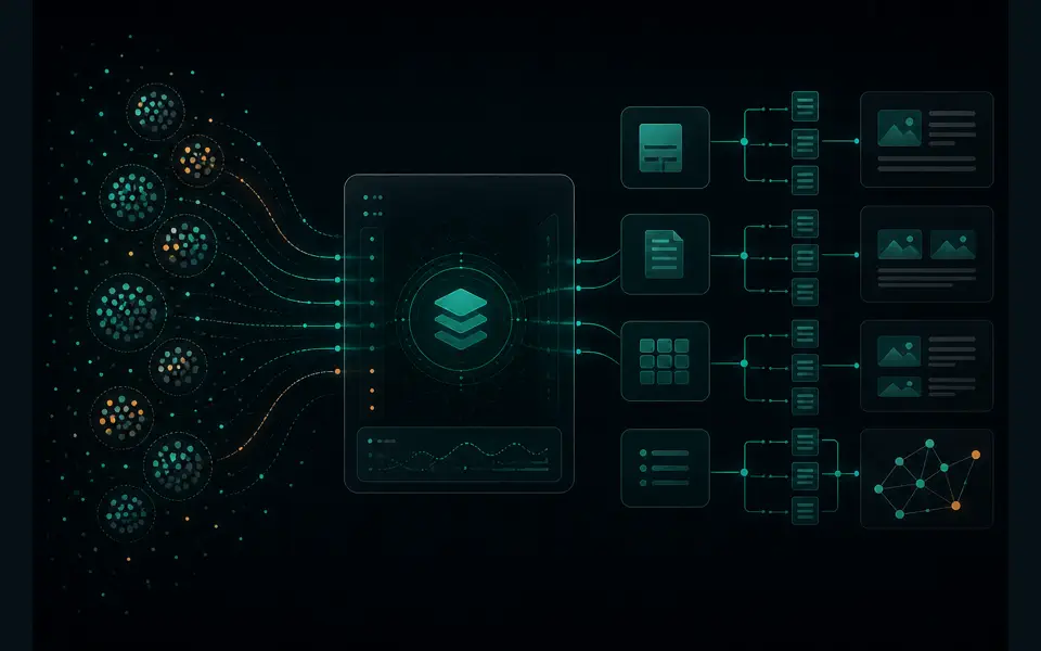 SEO-конвейер преобразует поисковые интенты в карту страниц и внутренних связей